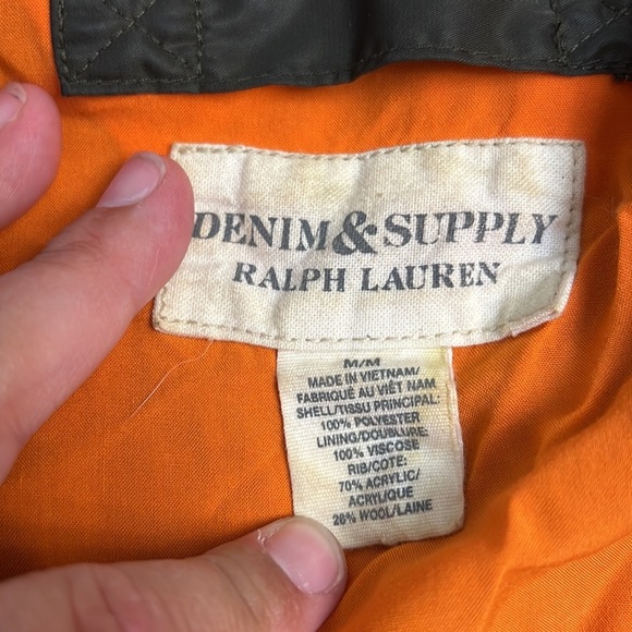 RALPH LAUREN DENIM & SUPPLY BOMBER FLIGHT JACKET MEDIUM - Picture 12 of 16